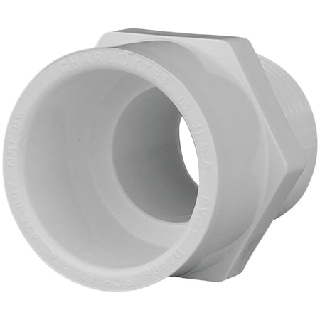 Charlotte Pipe And Foundry 3/4 In. x 3/4 In. Schedule 40 Male PVC Adapter PVC 02109  0800HA